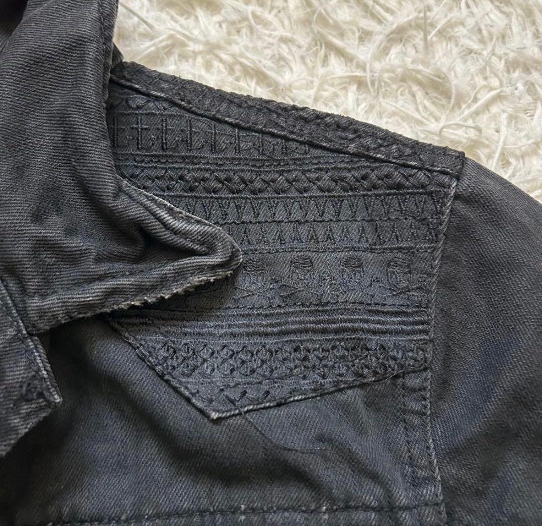 00s デニムジャケット ブラックウォッシュ加工 vintage archive