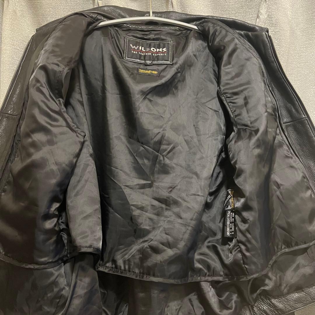 WILSONS LEATHER 90s レザー シングル ライダースジャケット