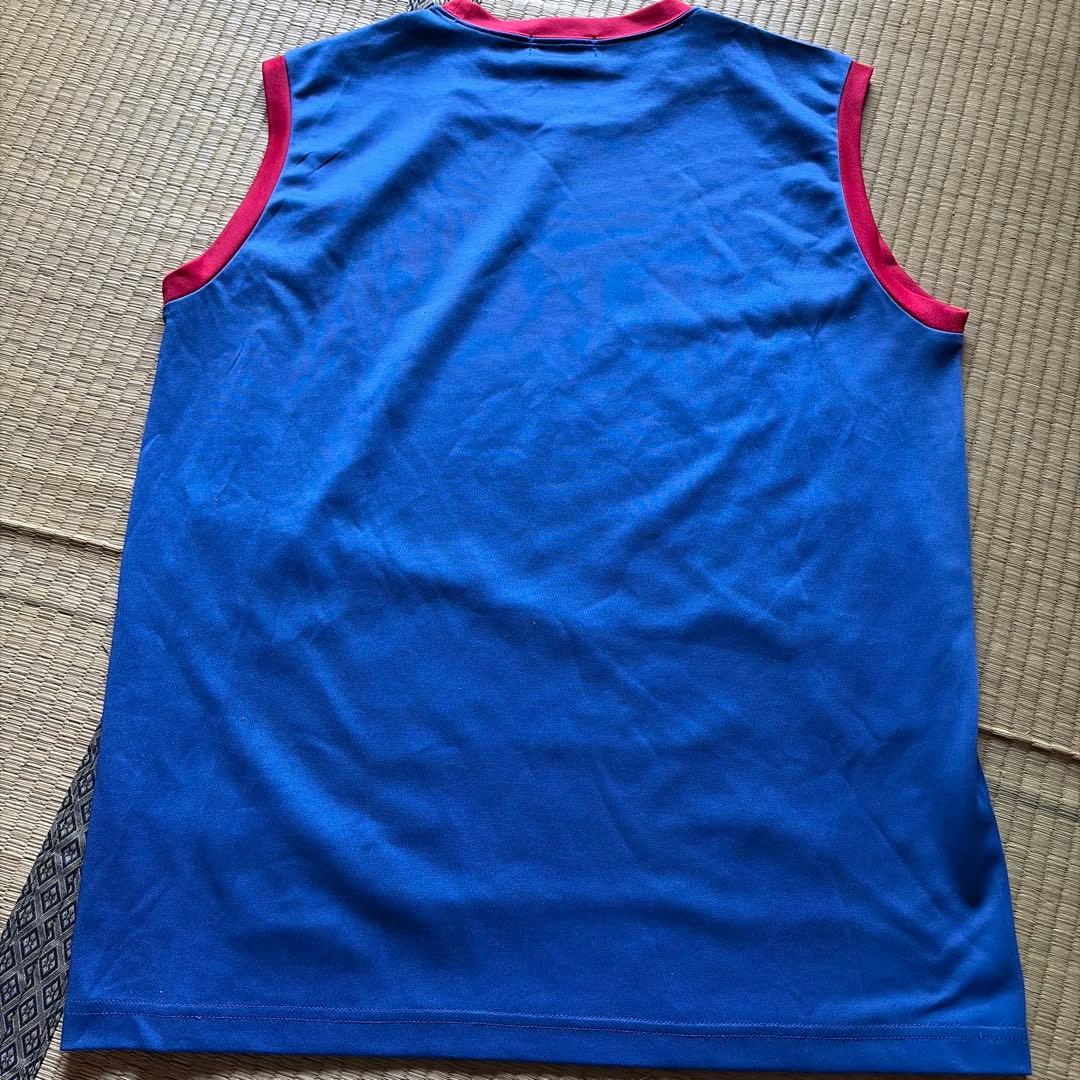 YONEX タンクトップ Lサイズ 青/赤 幾何学模様リーチョンウェイ