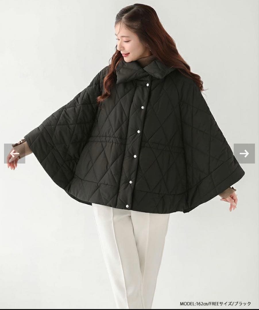 【専用】fit more フィットモア　中綿キルティング　ポンチョ　ダウン