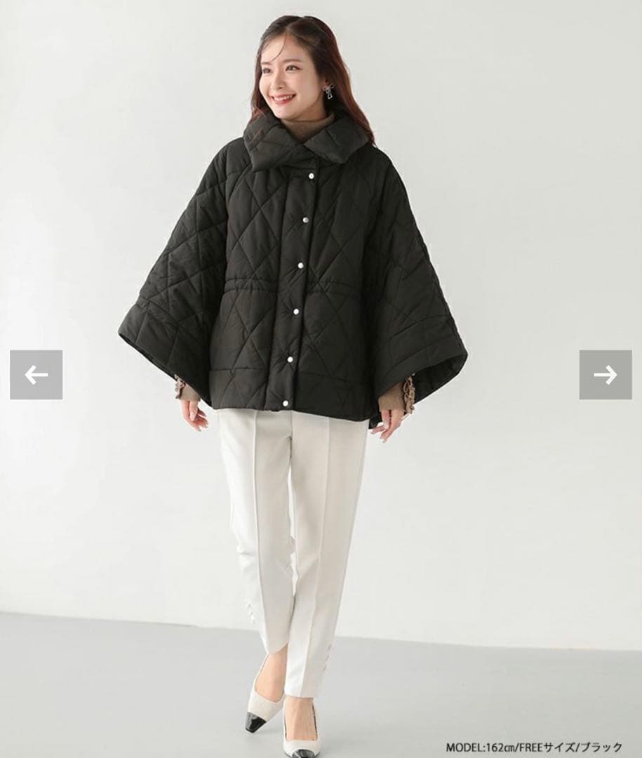 【専用】fit more フィットモア　中綿キルティング　ポンチョ　ダウン