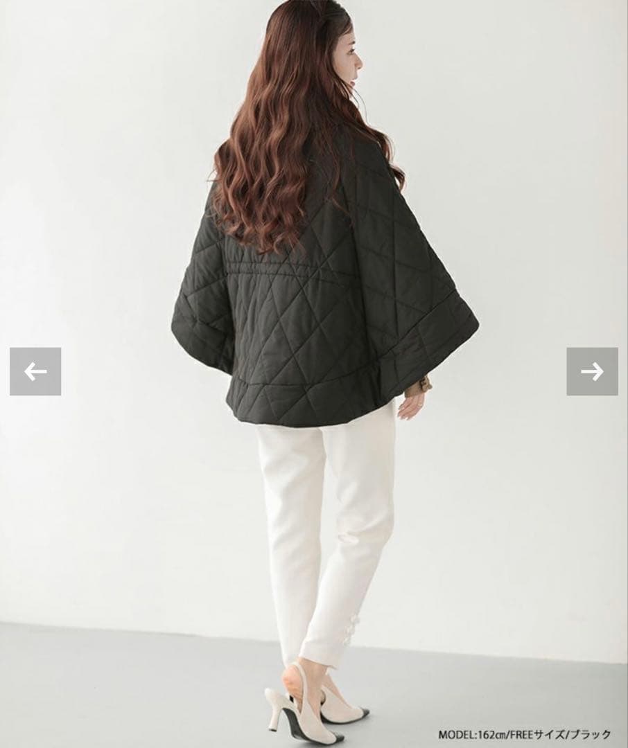 【専用】fit more フィットモア　中綿キルティング　ポンチョ　ダウン