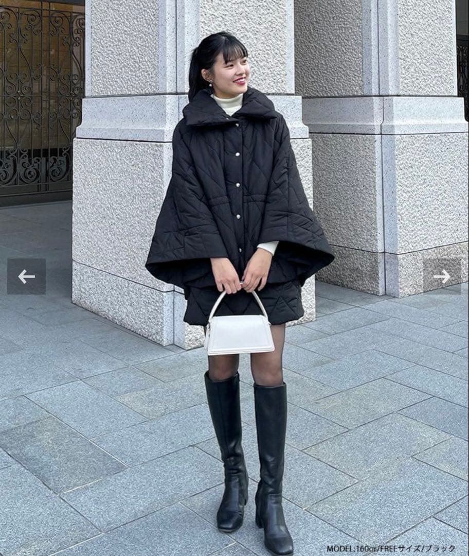 【専用】fit more フィットモア　中綿キルティング　ポンチョ　ダウン