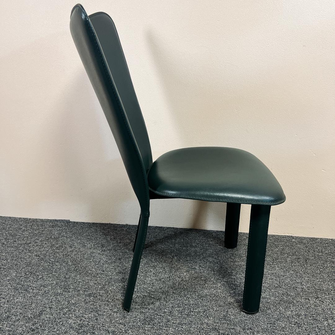 希少　高級 ダイニングチェア ハイバック レザーチェア ヴィンテージグリーン