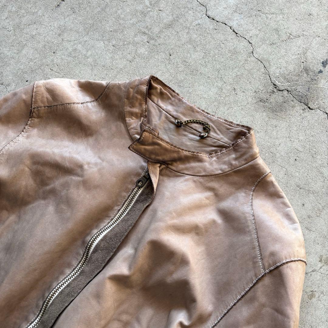 00s archive Cow Leather jacket y2k ekam系