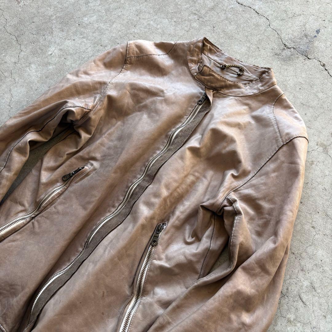 00s archive Cow Leather jacket y2k ekam系