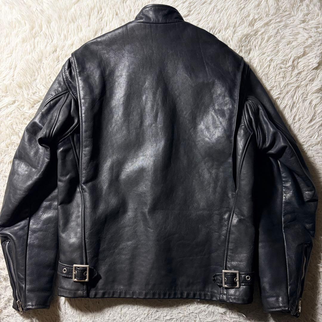 【米国製】schott ライダースジャケット 141 本革　ブラック 36