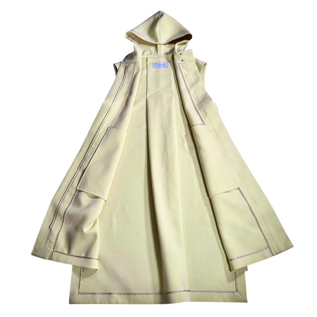 【美品】ADORE アドーア トリプルクロスジレ イエロー 38 ロングベスト