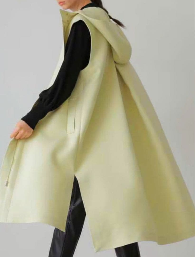 【美品】ADORE アドーア トリプルクロスジレ イエロー 38 ロングベスト