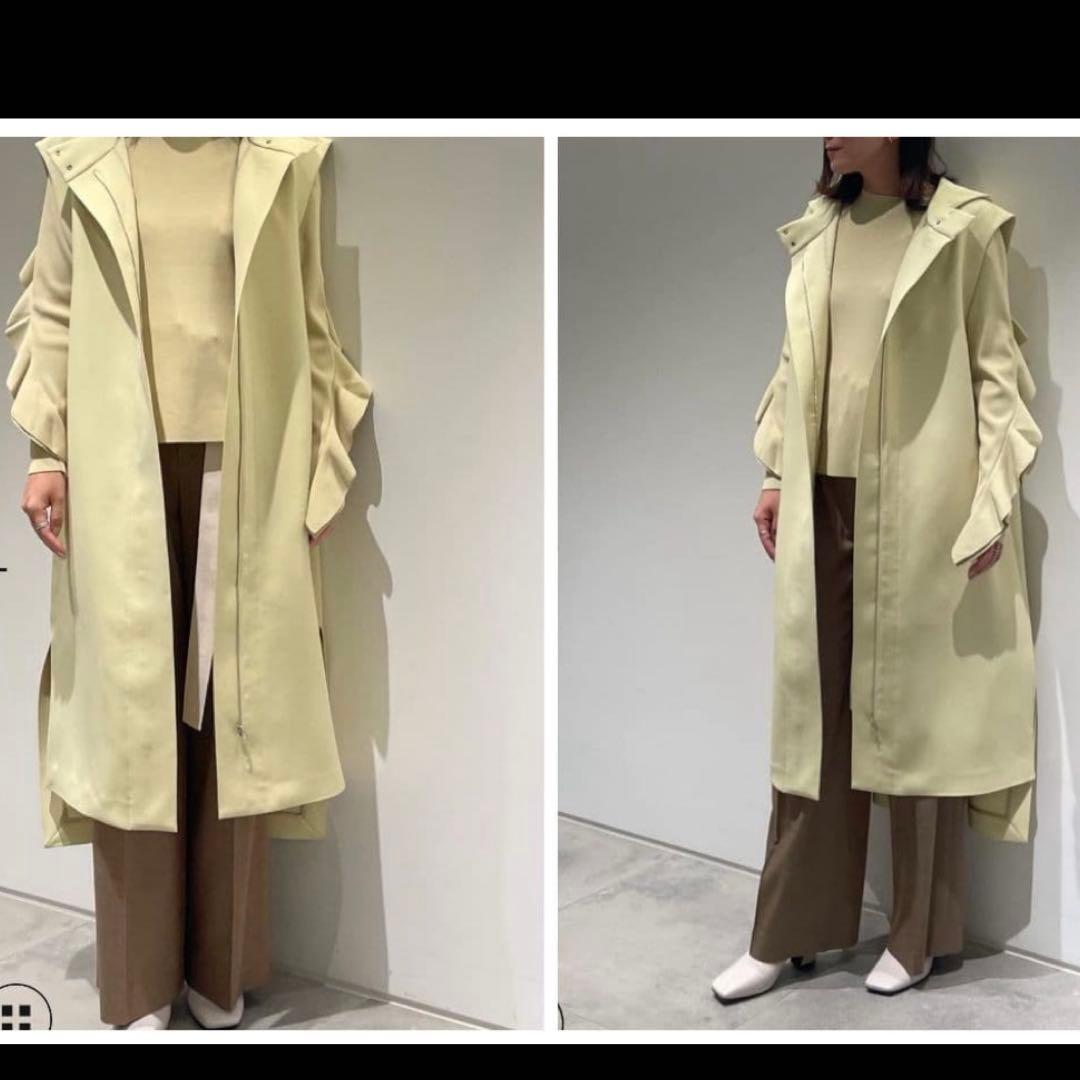 【美品】ADORE アドーア トリプルクロスジレ イエロー 38 ロングベスト
