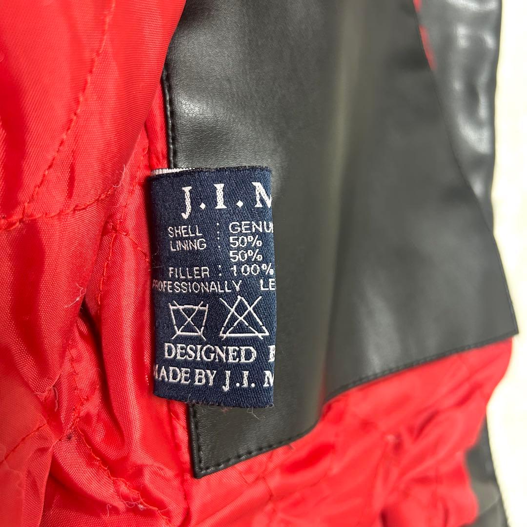 超美品✨超希少　JIMSINN ダブルライダースジャケット　レザー　黒　32
