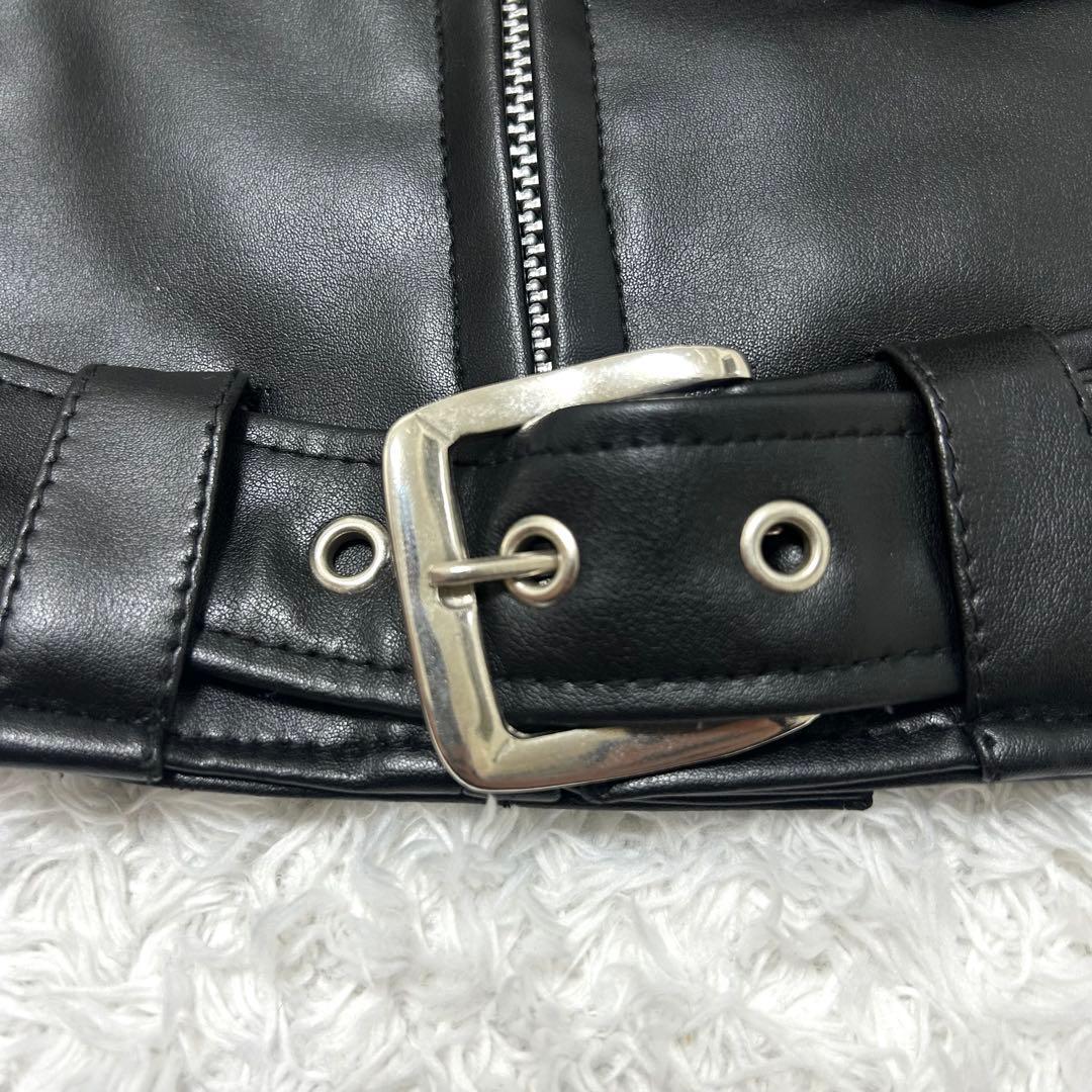 超美品✨超希少　JIMSINN ダブルライダースジャケット　レザー　黒　32