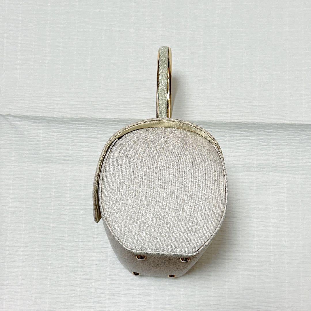 【専用】衿秀　和装バッグ　フォーマル　正絹　金糸　シャンパンゴールド系