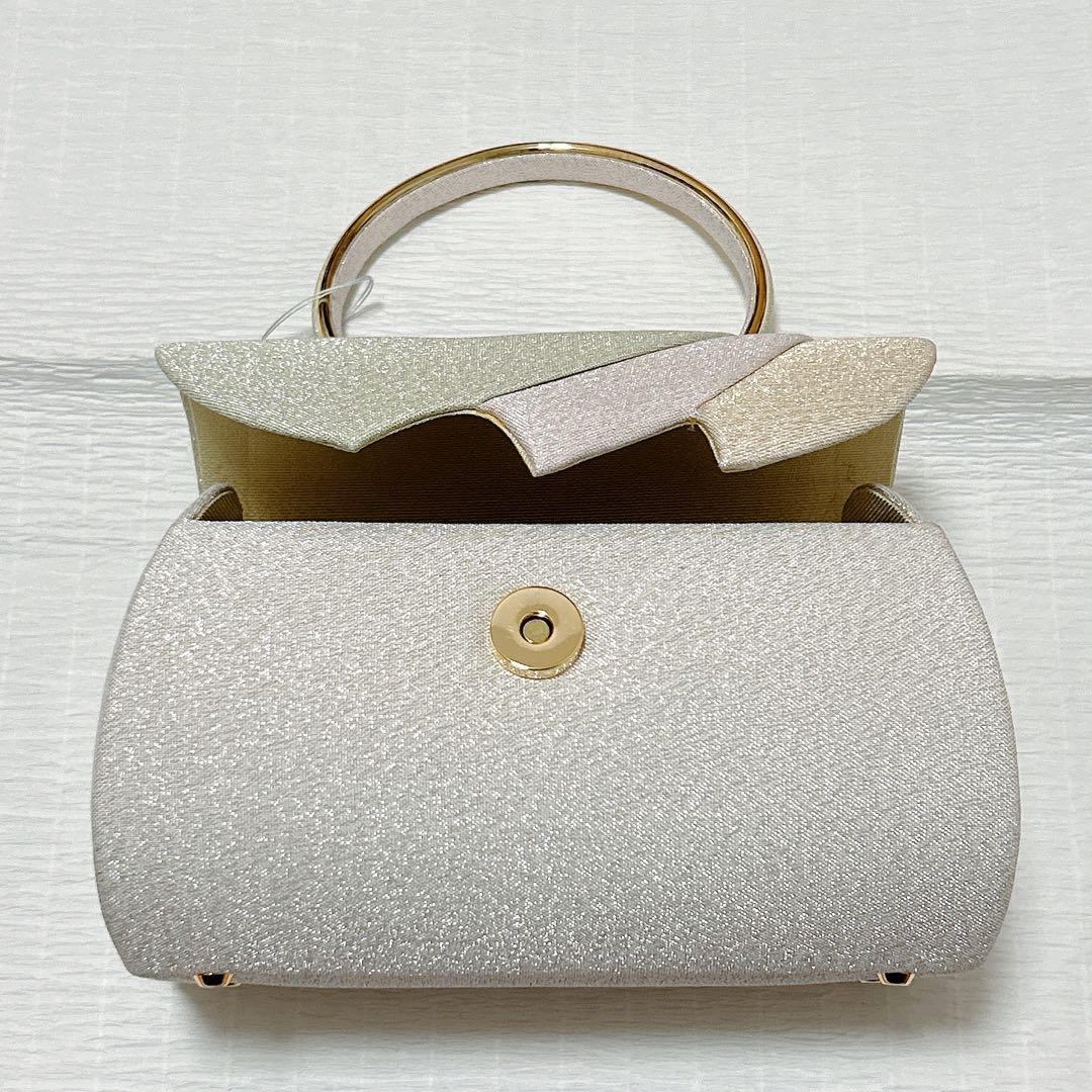 【専用】衿秀　和装バッグ　フォーマル　正絹　金糸　シャンパンゴールド系