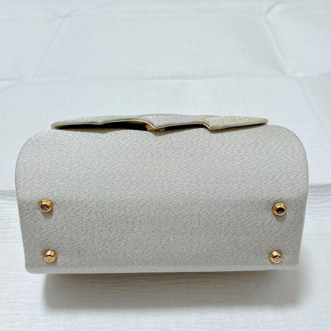 【専用】衿秀　和装バッグ　フォーマル　正絹　金糸　シャンパンゴールド系