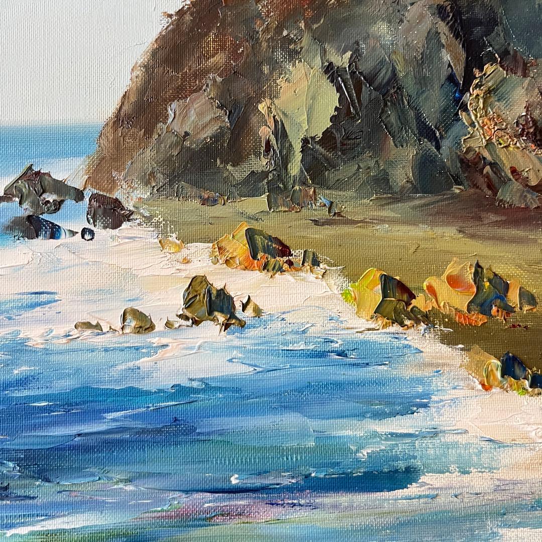 森田秀和 エリモ岬 油彩 原風景 前ガラス無し 広島県出身 油絵 絵画 G