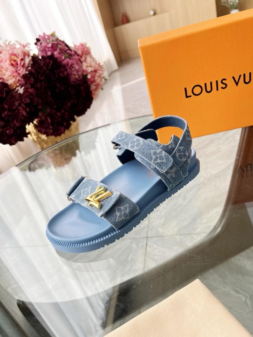 LOuIS VuITTOΝ ブルー サンダル 38
