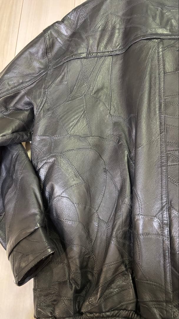 ビンテージ　古着　本革　leather&soul ツギハギ　レザージャケット