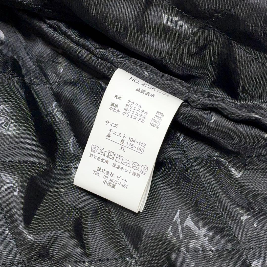 Karl Kani カールカナイ モノグラム ショートファージャケット 黒 XL