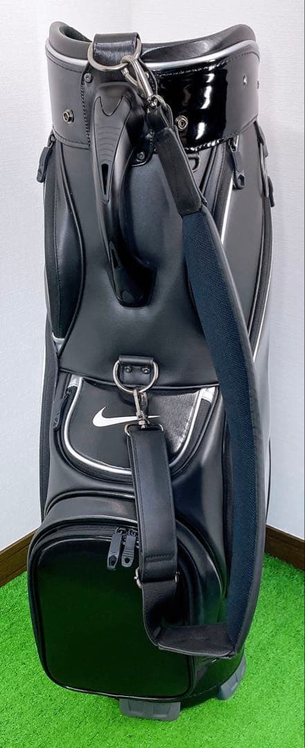 美品　NIKE キャディバック　ブラックxシルバー　GF3006 9型　黒