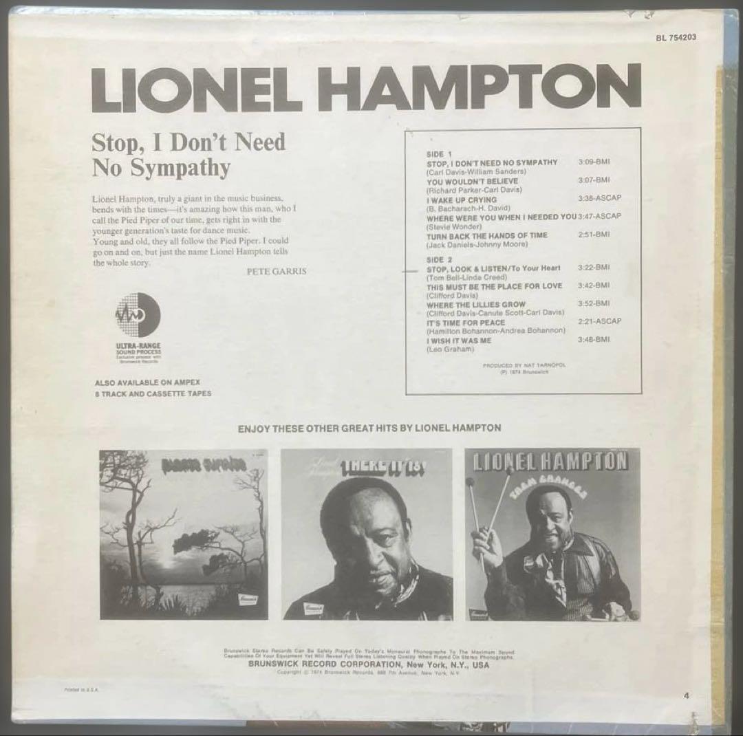LIONEL HAMPTON / Stop! I Don't 〜 LP