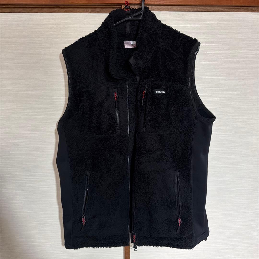 美品　ブリーフィング／メンズ　フリースベスト　XL ブラック