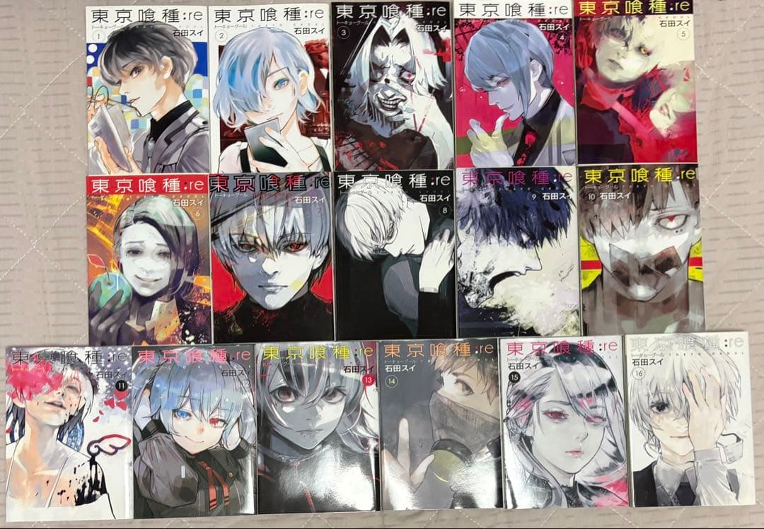 東京喰種全巻セット(:re&関連本有)＋Twitter画展ポストカード