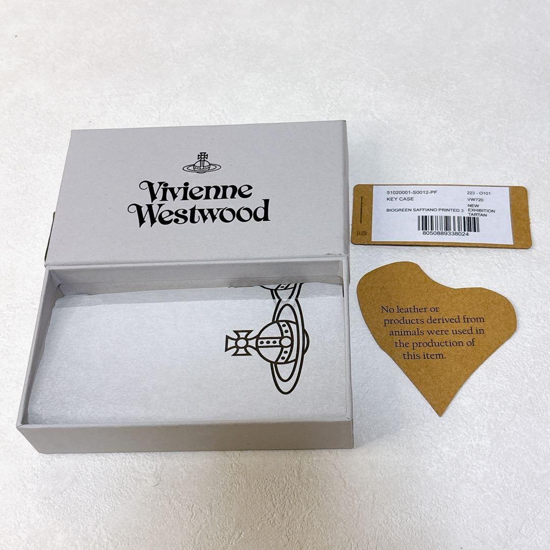 新品 Vivienne Westwood キーケース 4連チェック 箱　付属品付