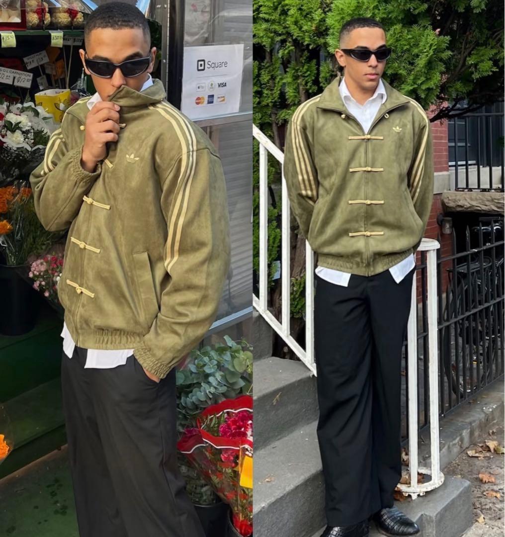即日発送海外限定adidas Originalsスエード トラックジャケットXL