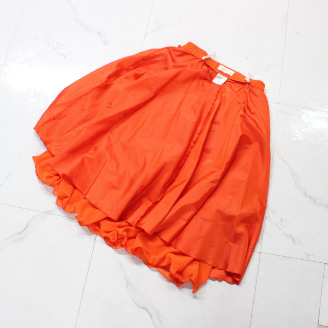 【美品 日本製社交ダンス衣装】上下セット BrightProceed オレンジ
