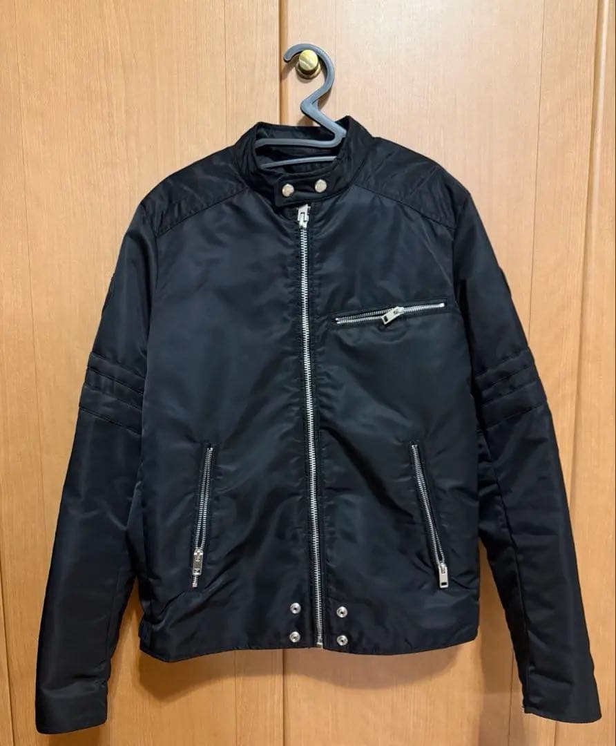 【池田エライザ着用】 DIESEL ナイロン シングルライダースジャケット