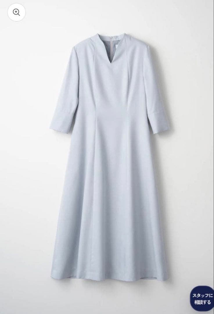 【Audire】Catherine flare dress(Blue gray)