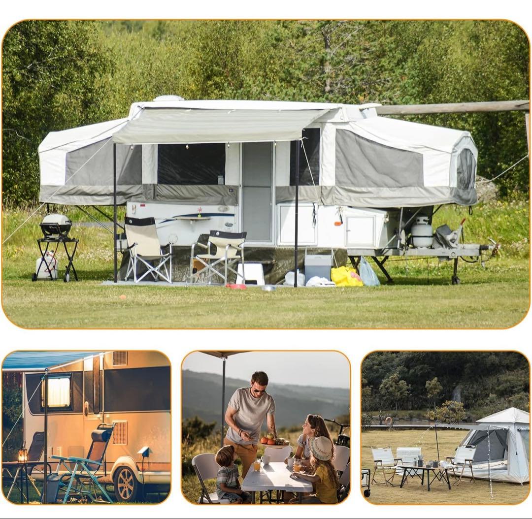 【セット販売】タープ 3mx4m &ポール 総長250cm 2セット入り