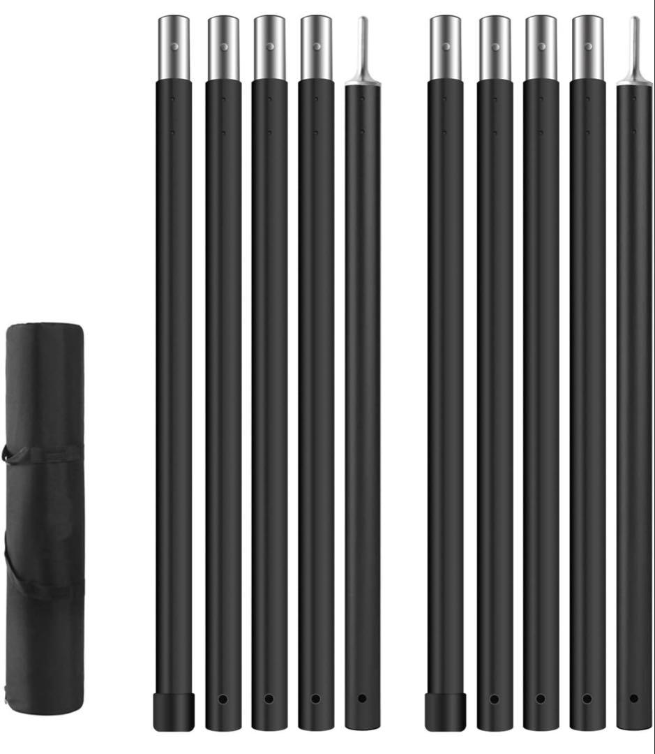 【セット販売】タープ 3mx4m &ポール 総長250cm 2セット入り