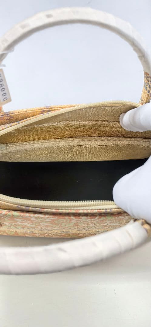 最終値下げ　未使用保管品　利休バッグ　 絹100% 日本製　花柄