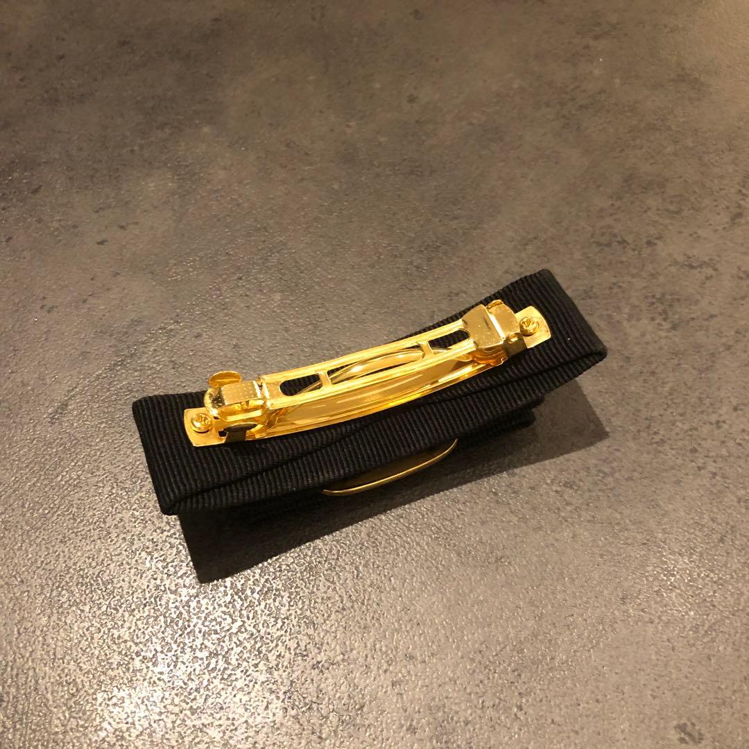 【Ferragamo】黒リボンバレッタ