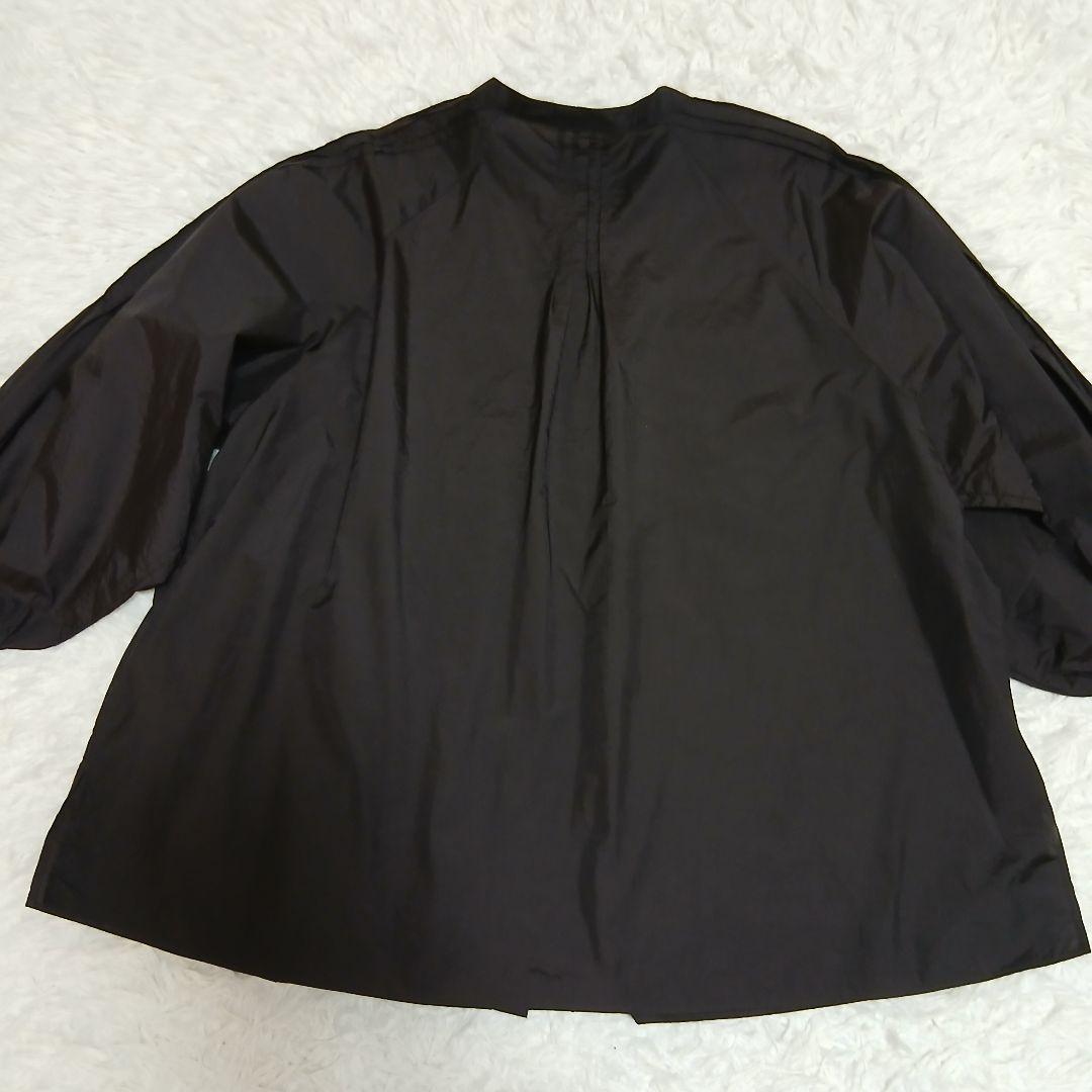 【23区】24AW ナイロンコットンポプリン ボリュームスリーブ ブラウス　48
