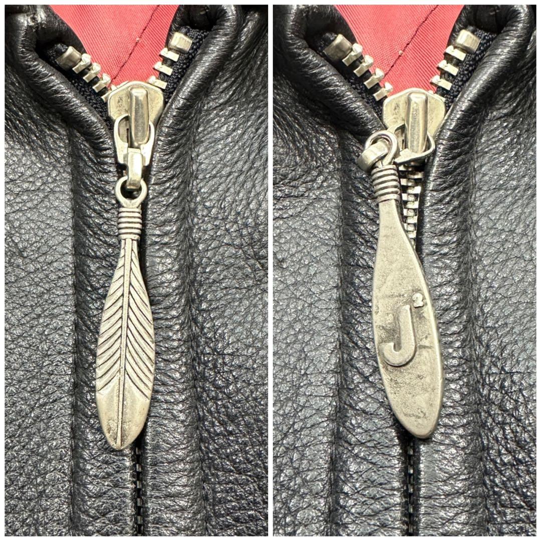 希少【Mr.JUNCO】背面イーグル型押し 牛革 オールレザー ジャケット L