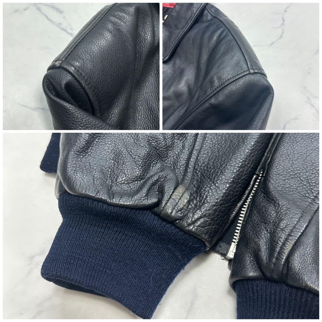 希少【Mr.JUNCO】背面イーグル型押し 牛革 オールレザー ジャケット L