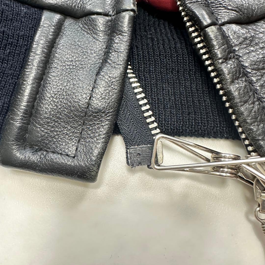 希少【Mr.JUNCO】背面イーグル型押し 牛革 オールレザー ジャケット L