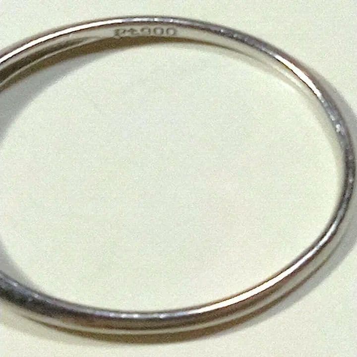 Pt900 ダイヤ0.10ct リング 15号程 2g プラチナ D10 刻印有