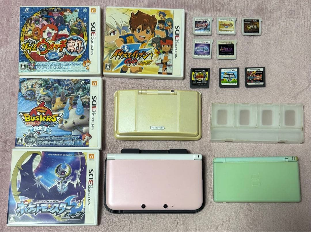 ニンテンドー3DS LL Lite 初期 ピンク セット