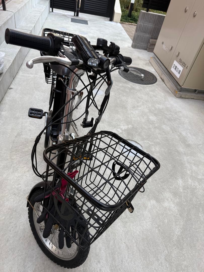 電動アシスト自転車 ブラック 2バスケット