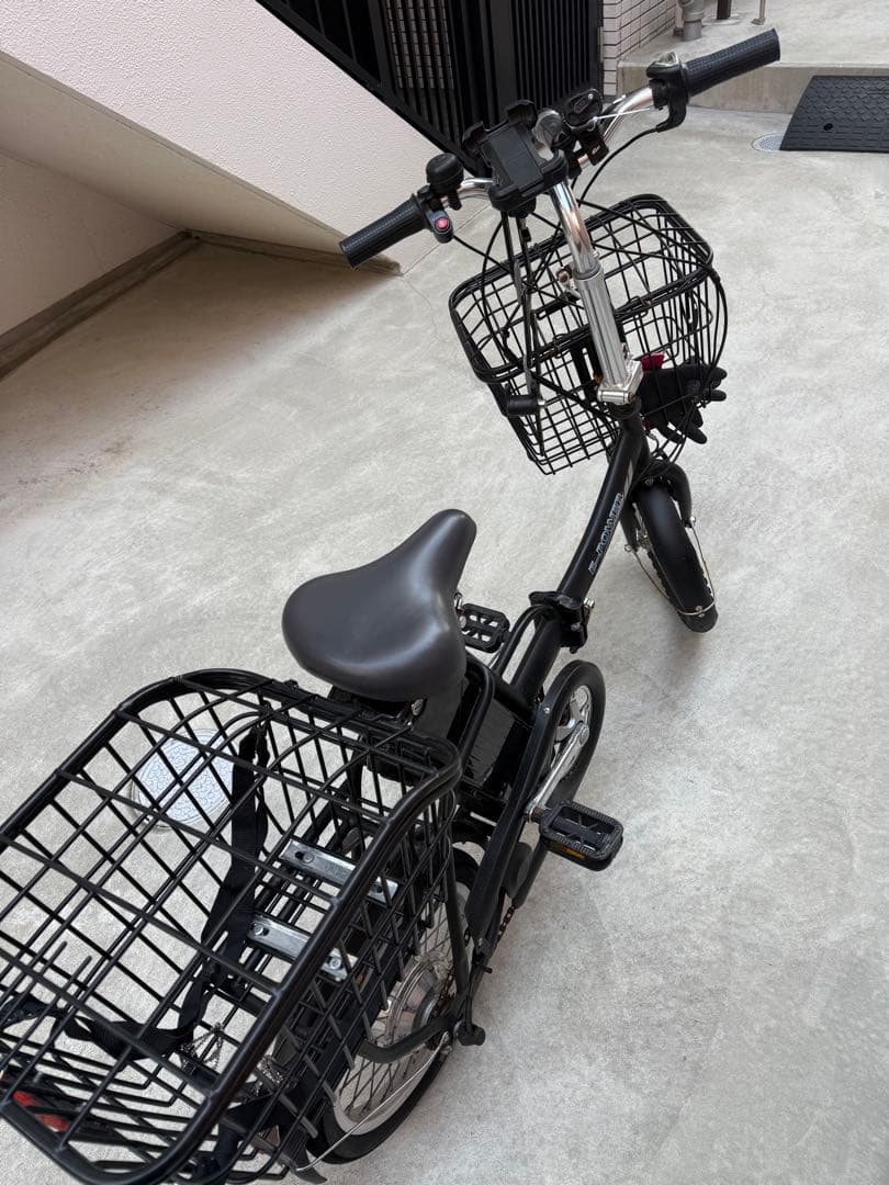 電動アシスト自転車 ブラック 2バスケット