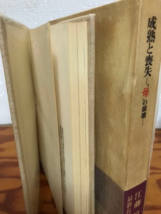 成熟と喪失 ”母”の崩壊　江藤淳　帯函　初版　書き込み無し