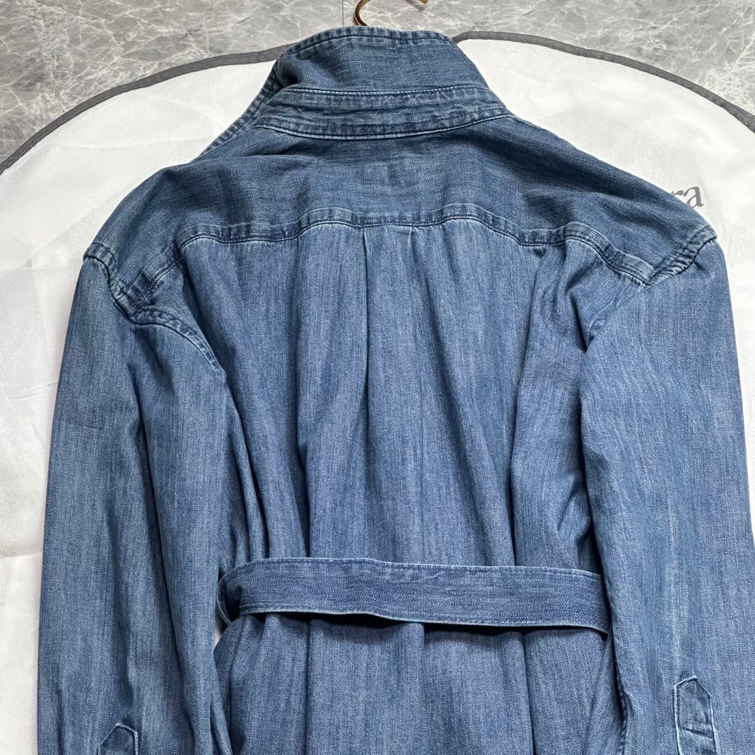 極美品♡25年品 ラルフローレン デニムシャツワンピース ベルト ポニー L相当