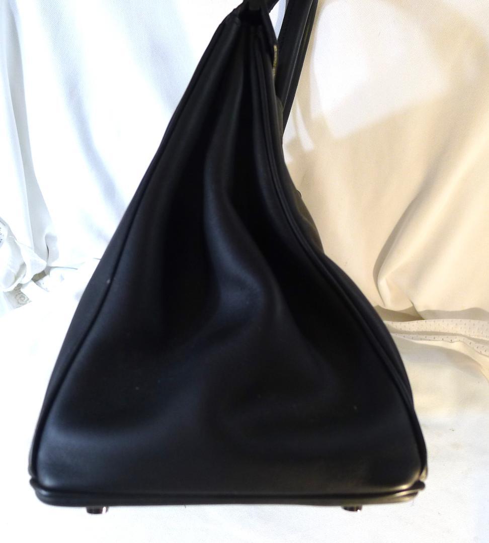 ◇【人気モデル】オールノワールカラーマットレザーBAG30㎝（キー＆カデナ付）◇