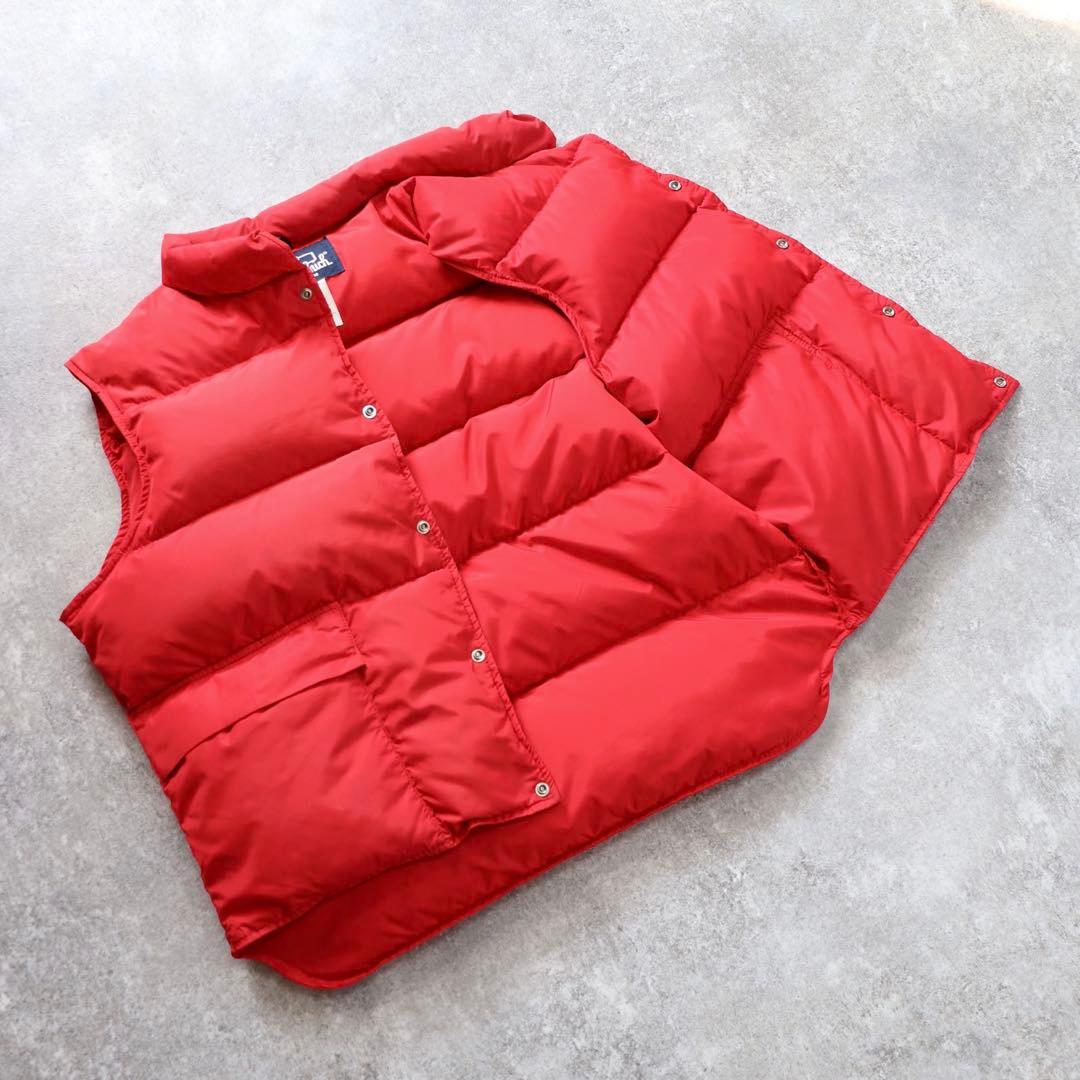 USA製 80s Woolrich ウールリッチ ダウンベスト レッド 赤 L
