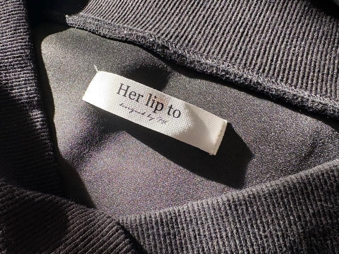 Her lip to Easy Essential Jersey Dress 黒