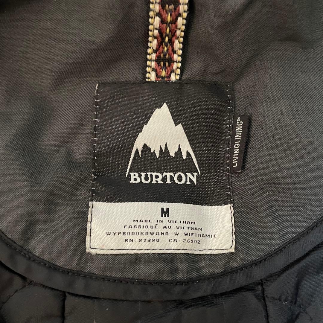 Burtonバートンスキーウェアスノーボードジャケットパーカーフード付灰色グレー